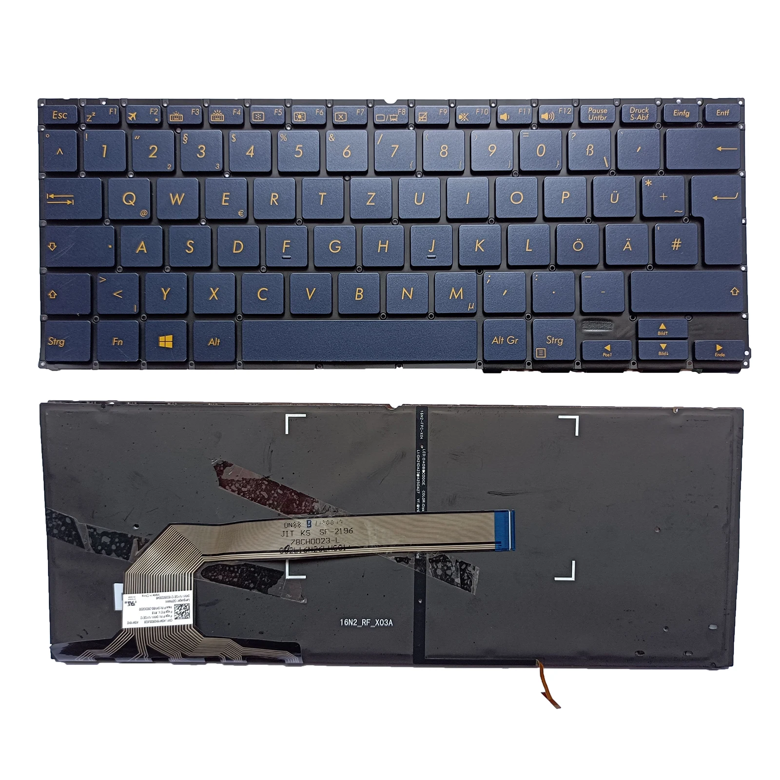 Клавиатура с синей подсветкой для Asus ZenBook Flip S UX370 UX370UA UX370UAF ux370нал GR