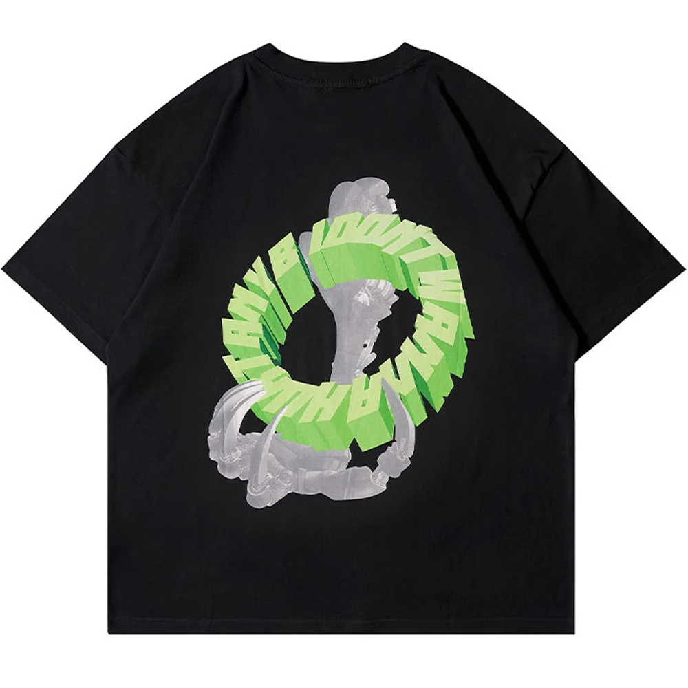 

Oversized T Shirts Hip Hop Creative 3D Round Letters Tees Shirts Streetwear Men T Shirt Harajuku Casual Loose Short Sleeve Tops