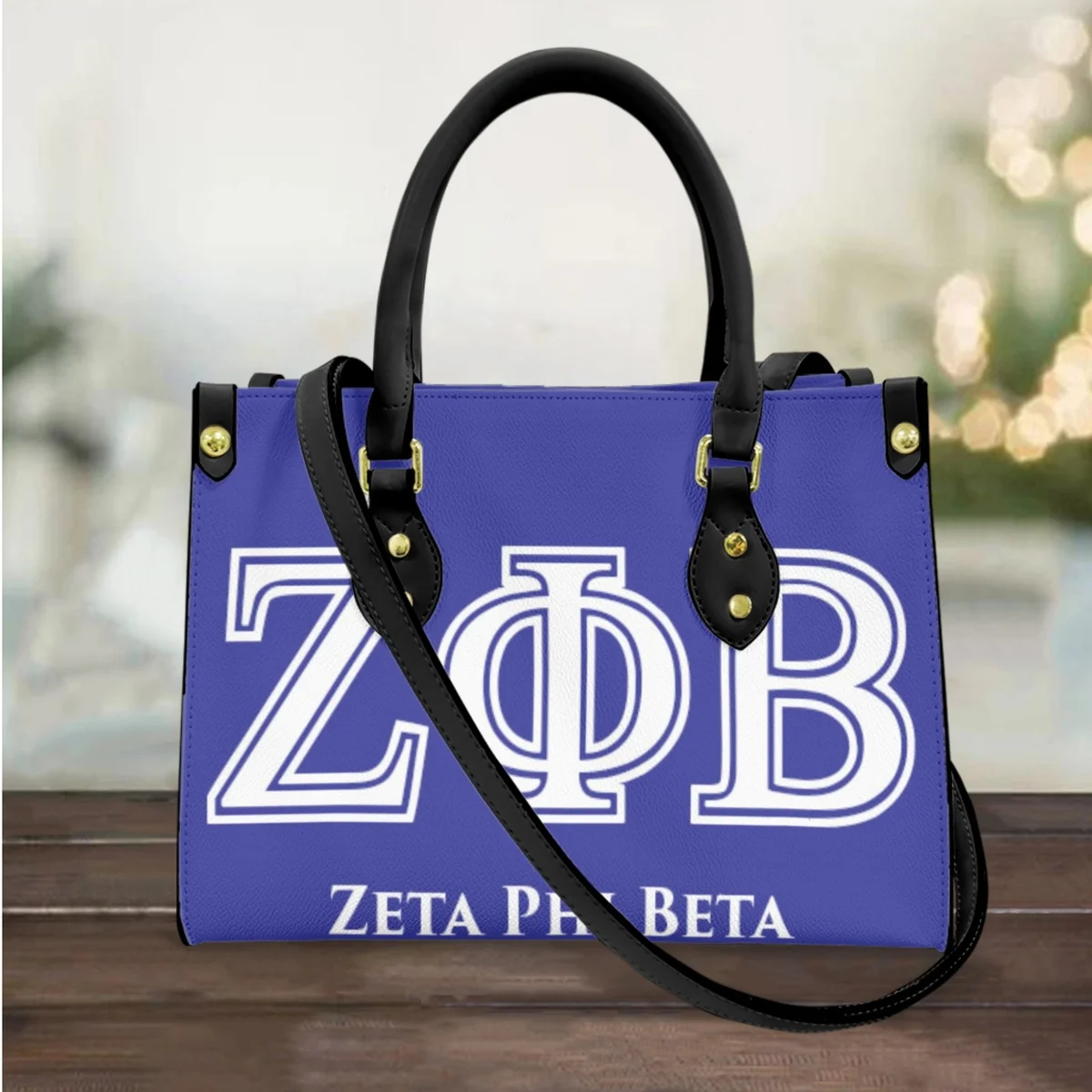 

Drop Ship 1PCS Zeta Phi Beta Women Handbags PU Leather Tote Bags Large Female Personalized Shoulder Bags Bolsas Femininas Sac