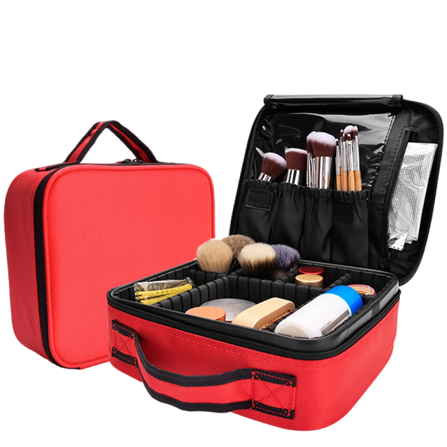 

Travel Makeup Storage Boxes,Portable Cosmetic Bags,Separating Desktop Organizer for Perfume,Makeup Pen,Eyebrow Pencil,Jewelry