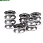 10 шт. V624ZZ V канавка, роликовое колесо, маленькие шарикоподшипники, шкивные колеса, подшипник, Проволочная направляющая для гусеницы 4x13x6 мм