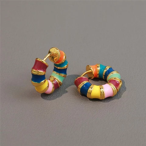 Серьги-кольца LATS золотого цвета