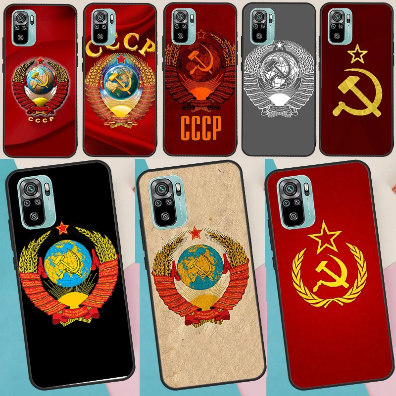 Чехол с флагом СССР Советского Союза для Xiaomi Redmi Note 11 10 9 7 Pro 10S 9S 8T 10A 10C 9A 9C 9T мягкая