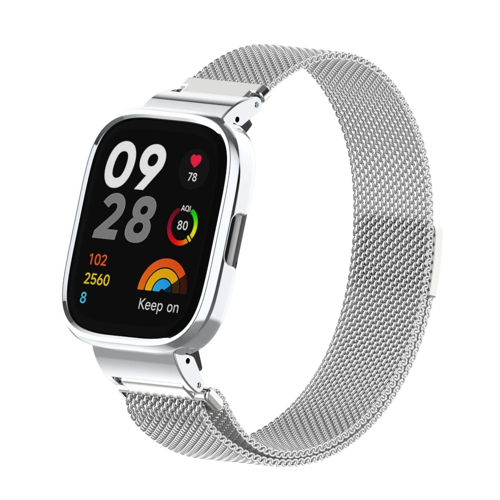 

Металлический ремешок из нержавеющей стали для смарт-часов Redmi Watch 3, магнитный ремешок + браслет для Redmi Watch 2 Lite / Mi Watch Lite