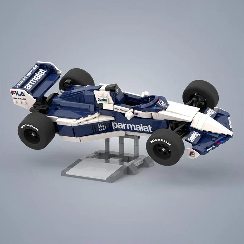 Фото Набор строительных блоков MOC Brabham Icons, 731 деталь, архитектурная модель для сборки, рождественский подарок, игрушка DIY, креативный конструктор, развивающая идея для детей №1
