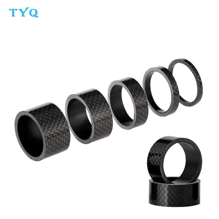 

5pcs Carbon Fiber Bicycle Handlebar Headset Washer Mountain Road Bike Stem Front Fork Spacer Gasket Ring Cycling Accessor