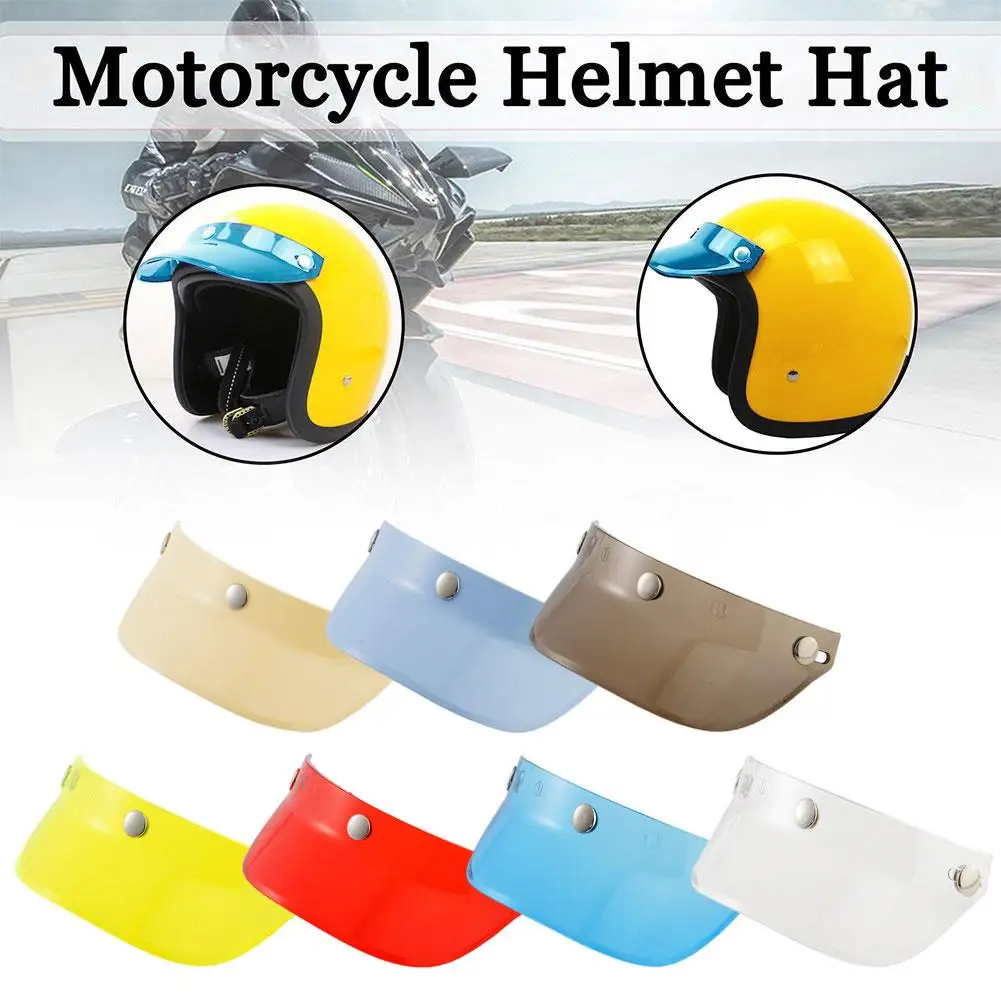 

Motorcycle Helmet Brim Universal Removable 3 Snap-Button Riding Brim Windshield Rain Sun Protection Fit For Half Helmet Visor