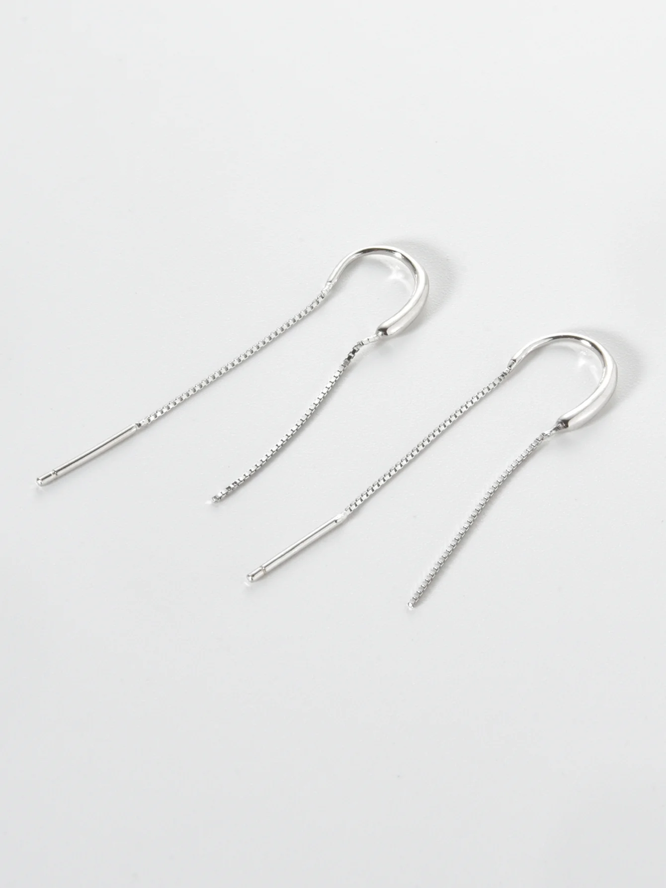 Серьги-подвески DPLAOPA из серебра 925 пробы с длинной цепочкой 2024 Изящные Новые