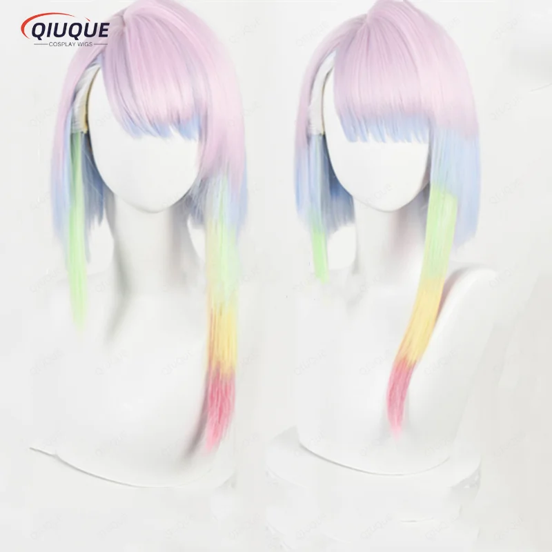 Парик для косплея Люси из аниме короткие термостойкие синтетические волосы с