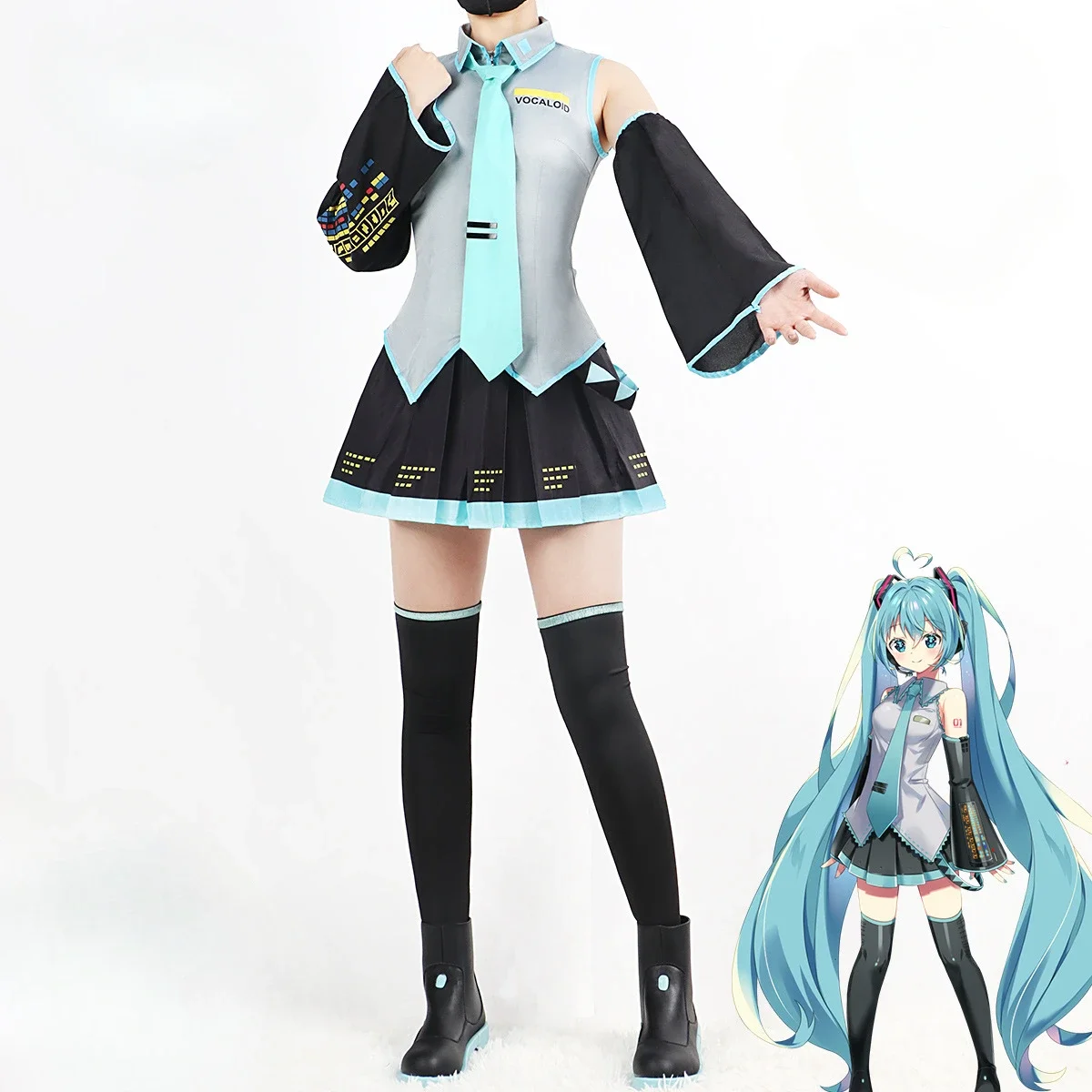 

Hatsune MIKU Formula costume fabric Hatsune Clothes Miku cosplay costume