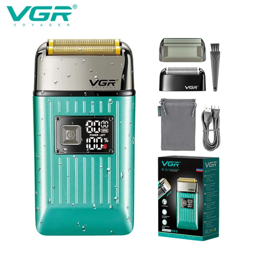 Electric Beard Trimmer Waterproof Razor Professional Shaving Machine Bald Head Trimmer Razors For Shaving Men V-357