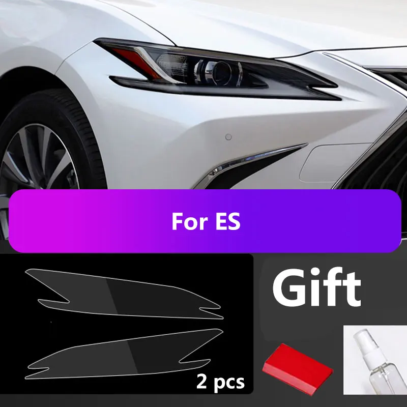 

2 шт., прозрачные наклейки для автомобильных фар LEXUS ES CT GS