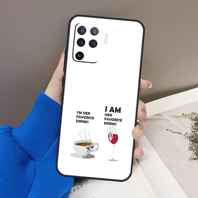 Кофейная винная чашка для OPPO A54 A74 A94 A53S A1K A15 A16 A3S A5S A83 A91 A93 A5 A9 A53 A31 A52 A72