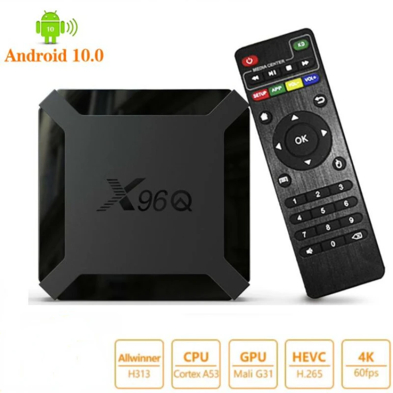 X96Q TV Box Android 10 2.4G Wifi Smart TV BOX Allwinner H313 Quad Core 2GB 16GB 4K Media Player Receiver Andriod Set Top Box