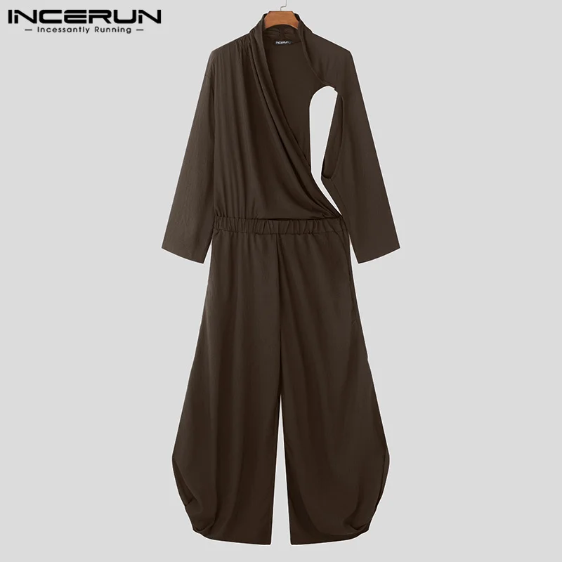 INCEURN однотонные деконструктивные комбинезоны 2024 брюки с рюшами для поездок на