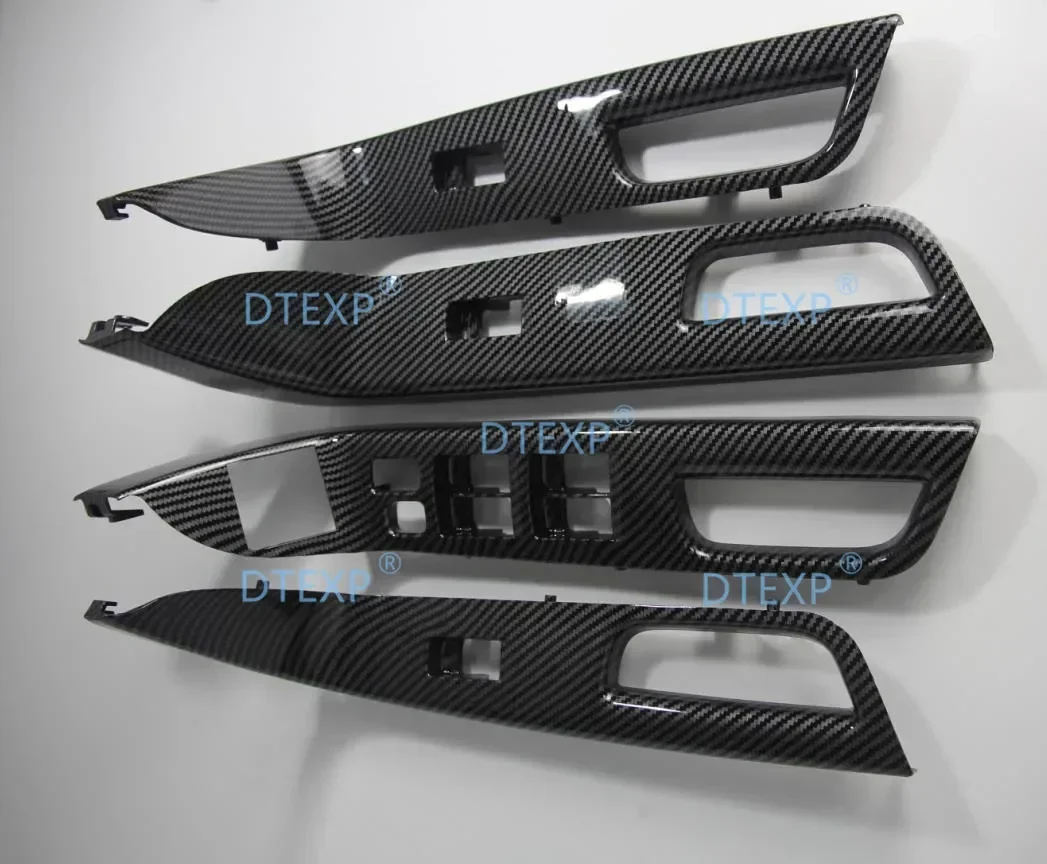 

4 шт., крышка переключателя окон из углеродного волокна с левым рулем для Lancer Cy Board для Fortis Cx, декоративная пластина для двери Evo 10 X 5716A087