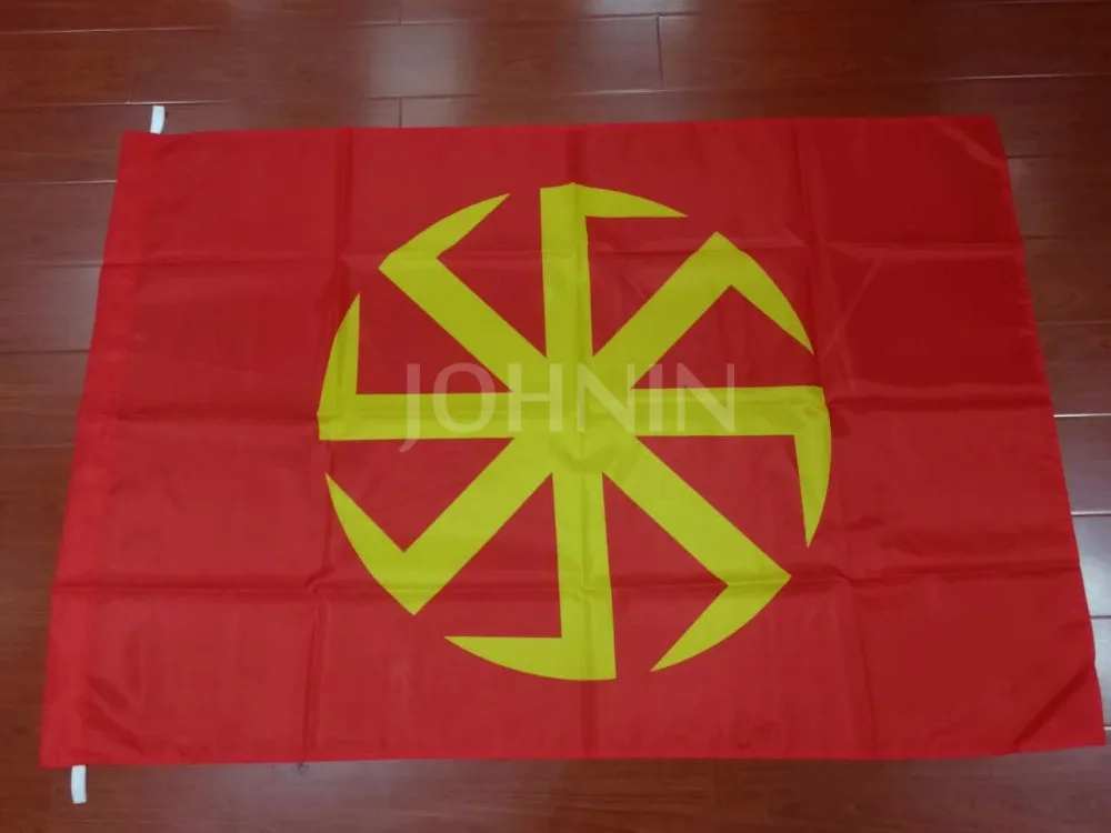 Флаг FLAGLAND из полиэстера 90x135 см российские славянские коловратные руны