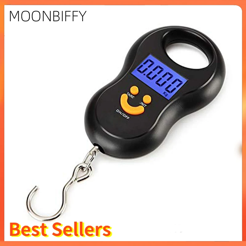 

Черные электронные весы 40 кг 10 г, подвесные цифровые весы с ЖК-дисплеем, подсветка, весы для рыбалки, карманные весы