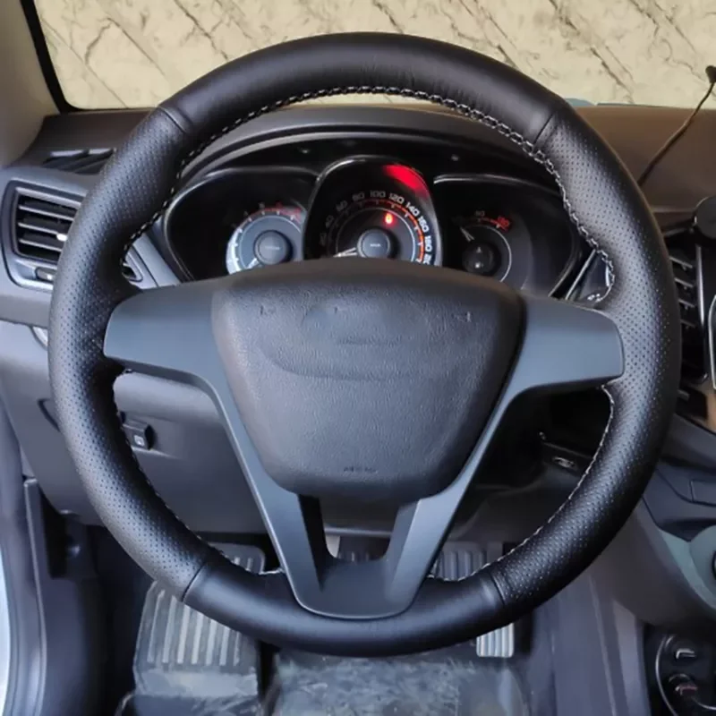 

Custom Original Steering Wheel Cover For Lada Vesta 2015-2020 Xray 2015-2020 Leather Braid For Steering Wheel DIY Sewing