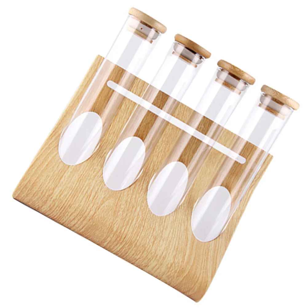 

Tubecoffee Storage Rack Test Bottle Containers Beans Jarbean Seasoning Holder Canister Cafe Display Tea Herb Leaf Salt Loose