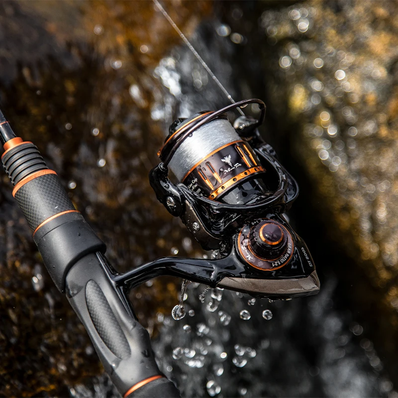 Kingdom Hot Micro FLY Spinning Fishing Reel 800 1000 2000 3000 8+1BB 5.2:1 Saltwater Fishing Reels Carp Fishing Equipment Tackle