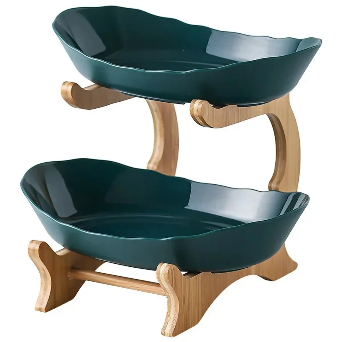 Трехслойная Деревянная Миска Для Фруктов Кухонная Утварь Обеденный Стол Тарелка