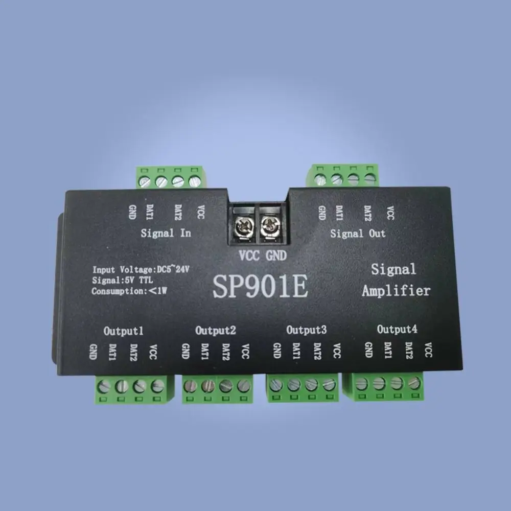 

Individually SP901E Signal Amplifier LED Pixel Strip DC12-24V SPI Signal Enhanced RGB Addressable