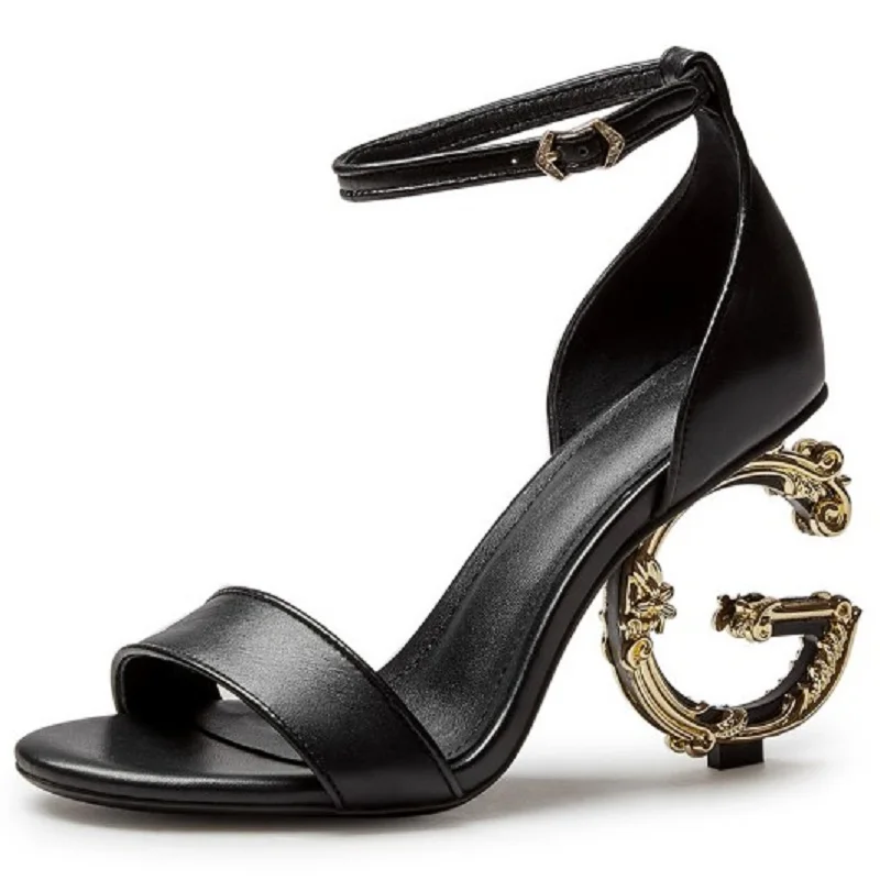 【EUNICE YUN】New Sexy Women Brand Sandals Shoes High Quality High Heels Summer Dress Party Wedding Shoes Gladiator Sandals 36-44