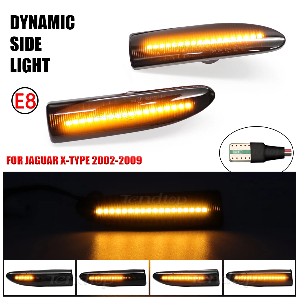 

Светодиодный мигающий повторитель указателей поворота, боковой габаритный фонарь для Jaguar X-Type 2002, 2003, 2004, 2005, 2006, 2007, 2008, 2009,