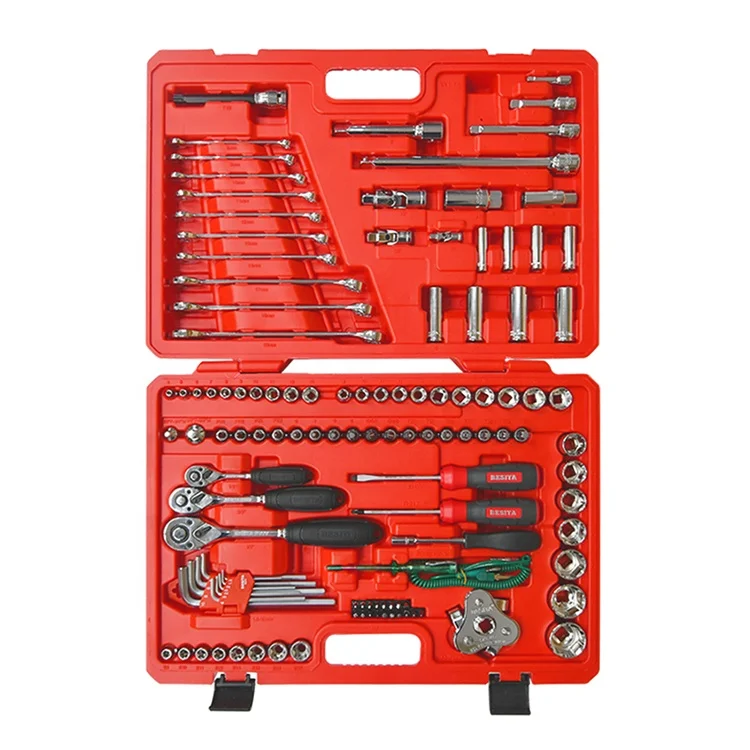 

120 Pcs Hand Tools Set 1/2"& 3/8" &1/4" Wrench Socket Set for Car Repairing