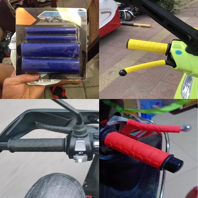 

2 Pairs Universal Motorcycle Handlebar Grip Brake Clutches Lever Cover Protector Soft Rubber Bar Brake Handle Silicone Sleeve