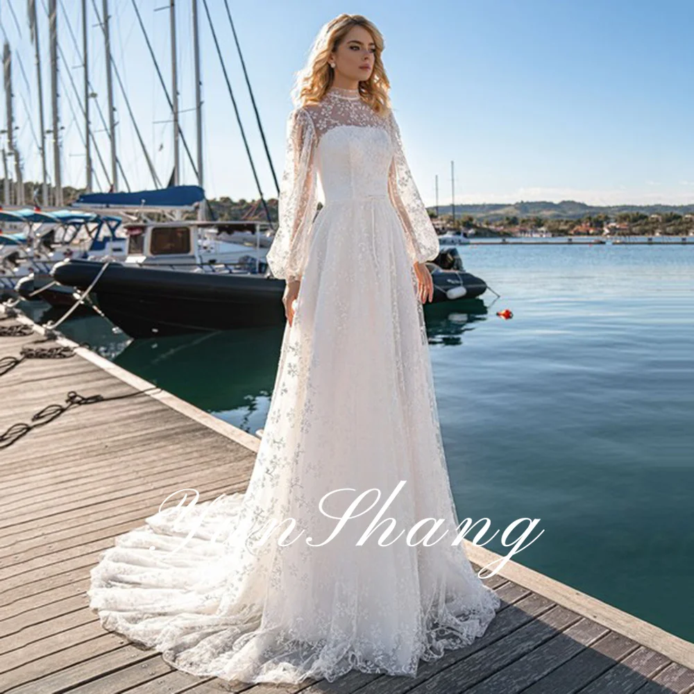 Женское свадебное платье It's yiiya белое кружевное трапециевидной формы на