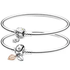 Оригинальный момент, листья, Маргаритка, цветок, застежка, змея, цепочка, браслет, подвеска, браслет, Европейский, Diy ювелирные изделия