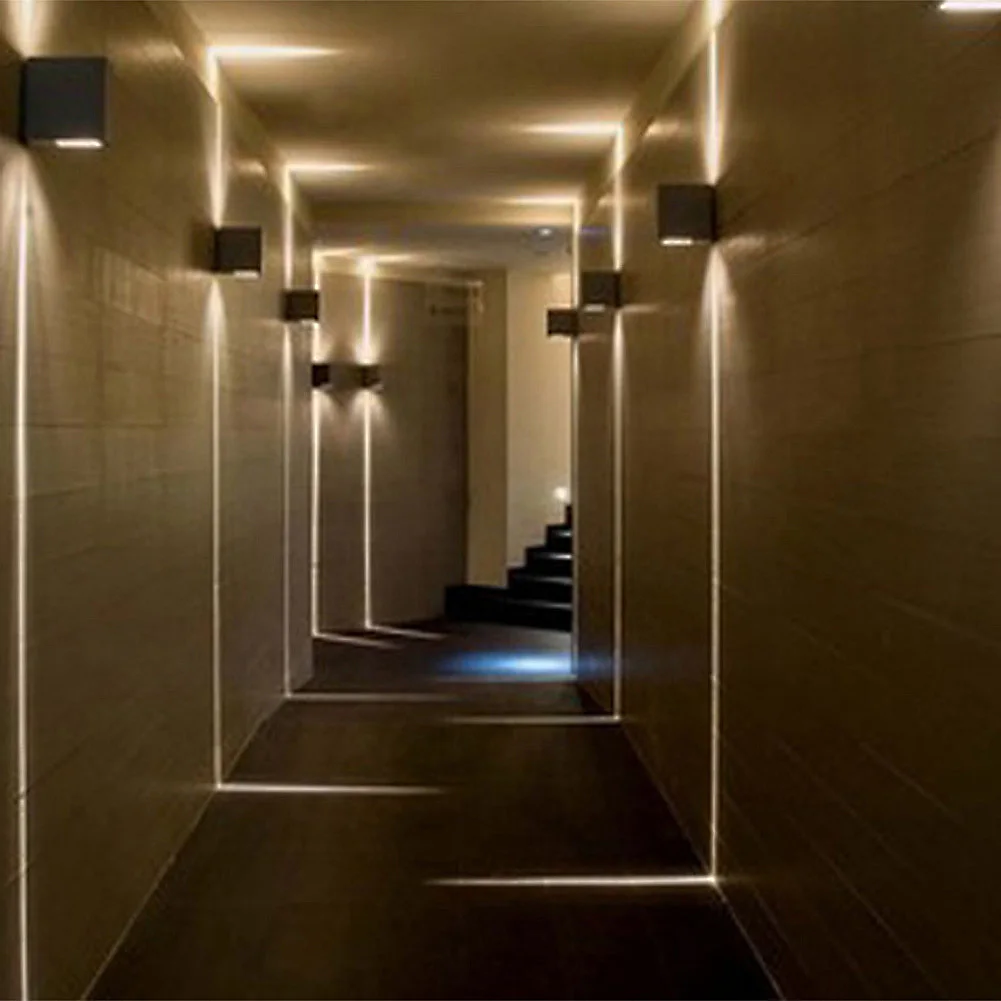 

2LED Dimmable Corridor Wall Light 7W Modern Hotel Hallway Lamp Courtyard Lights for Hotel Office Living Room Ornament