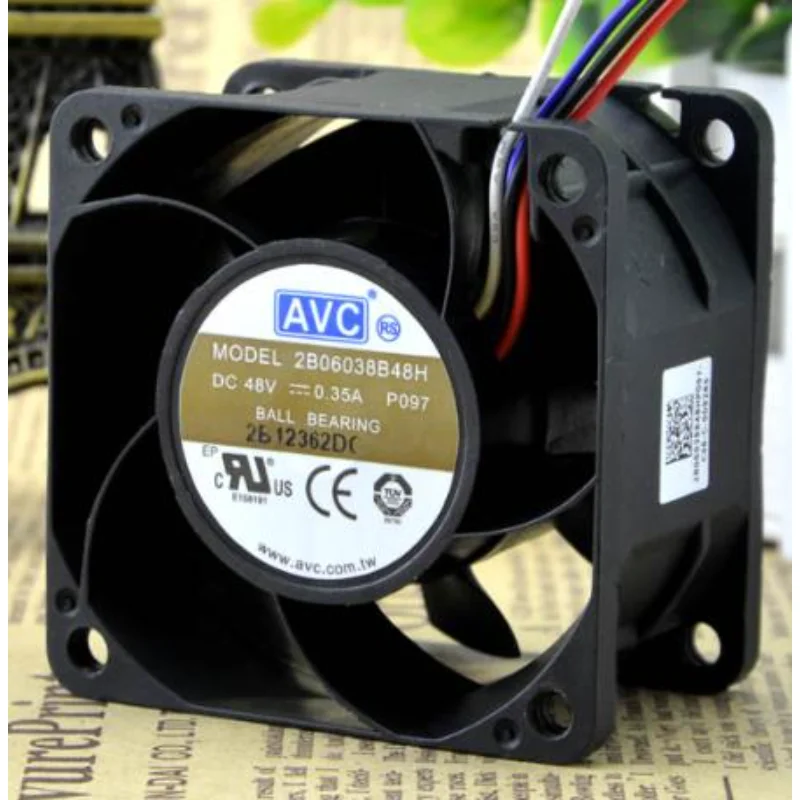 Новый вентилятор охлаждения для AVC 2B06038B48H 6038 48В 0.35A 6 см двойной шариковый охлаждающий вентилятор 60 × 60 × 38 мм
