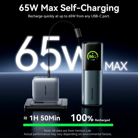 Vention CCC 20000 мАч 165 Вт Powerbank PD с быстрой зарядкой Портативный 3C сертифицированный внешний аккумулятор для ноутбука MacBook Внешнее зарядное устройство