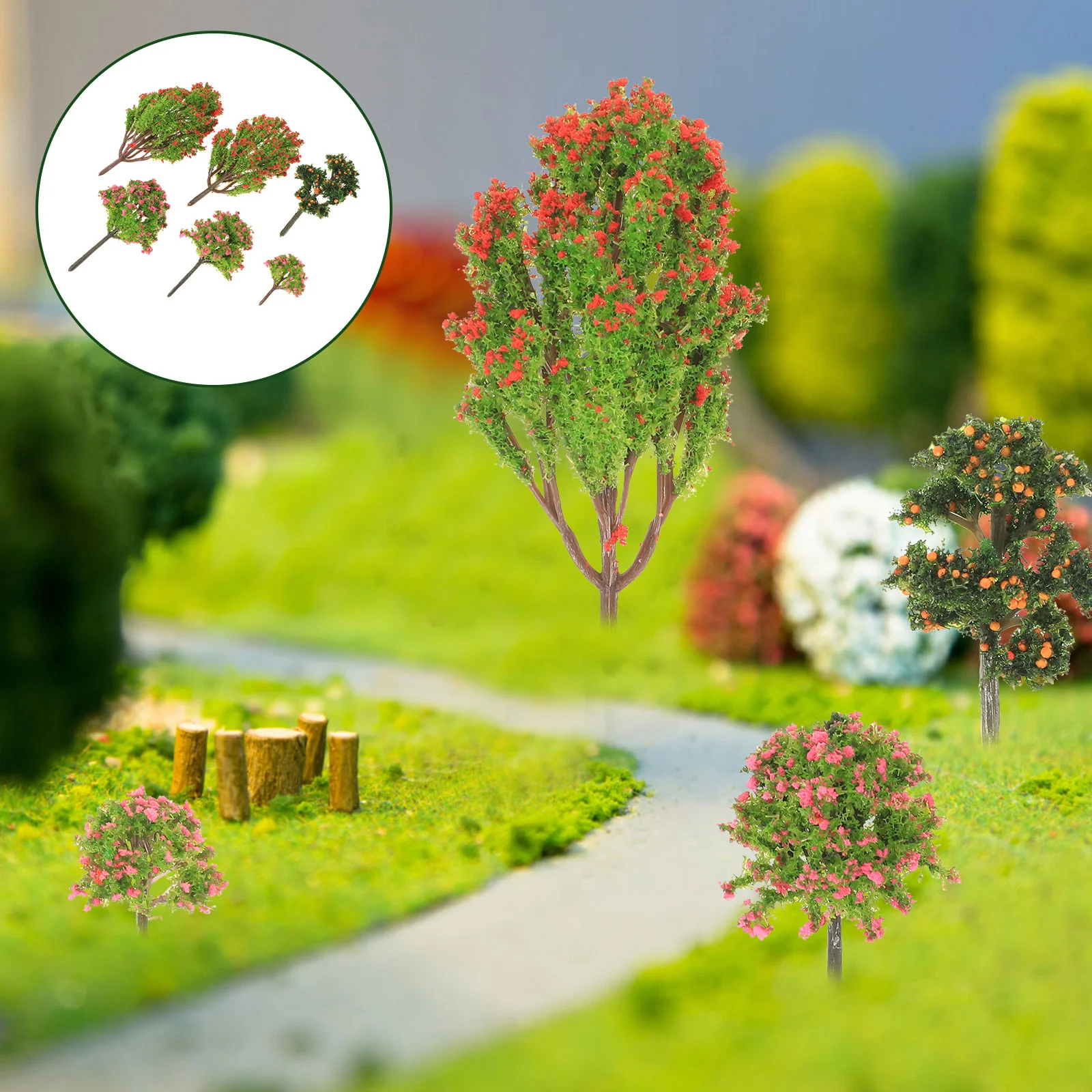 

Trees Model Tree Landscape Mini Scenery Artificial Miniature Diyfake Diorama Train Smallrailway Scale Railroad Architecture