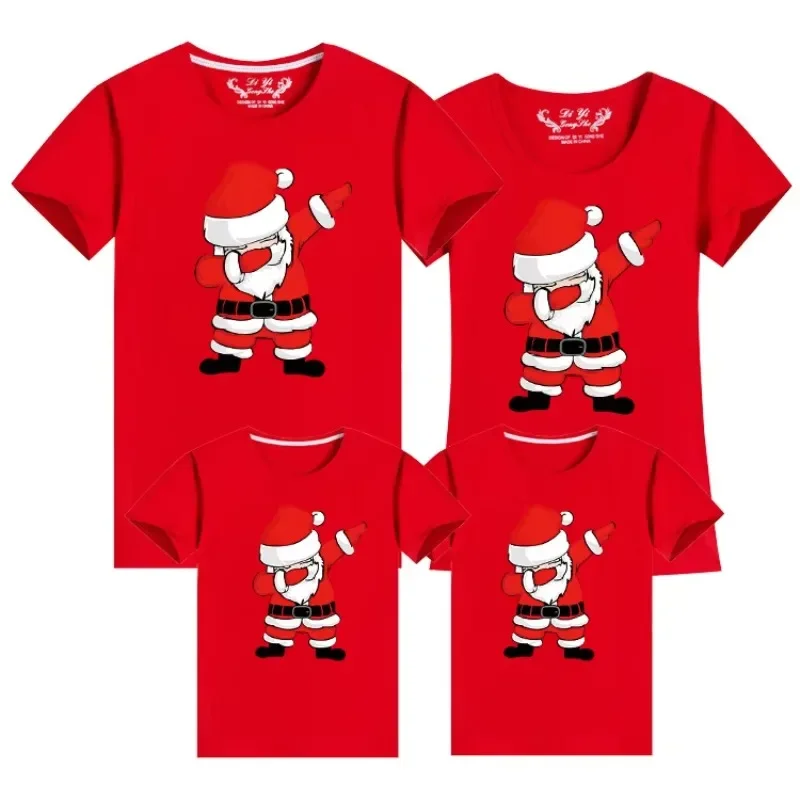 Merry Christmas Family Matching T-shirt Mommy Daddy Daughter Son Funny Clothes Mom Dad Kids Baby Tees Outfits