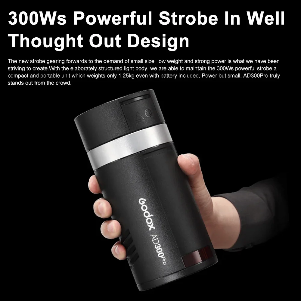 Внешняя вспышка Godox AD300Pro 300Ws TTL 2 4G 1/8000 HSS для Canon Nikon Sony Fuji Olympus Pentax триггера X3