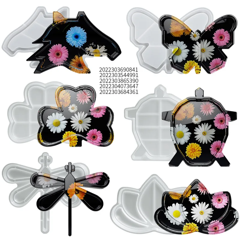 

Makeup Tray Resin Silicone Mold Storage Palette Butterfly Dragonfly Silicone Mold for Epoxy Resin DIY Making Cosmetic Resin Mold