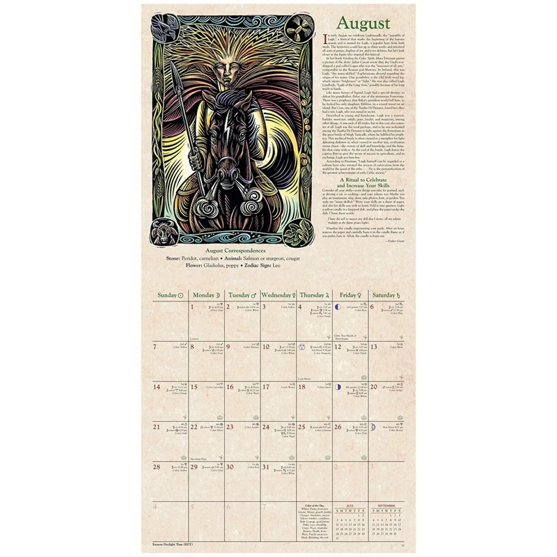 2022 The Witches Calendar Poste Illustrated Wall Retro Style Art Work Home Decor |