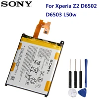 original replacement sony battery lis1543erpc for sony xperia z2 so 03 d6502 d6503 l50w sirius genuine phone battery 3200mah