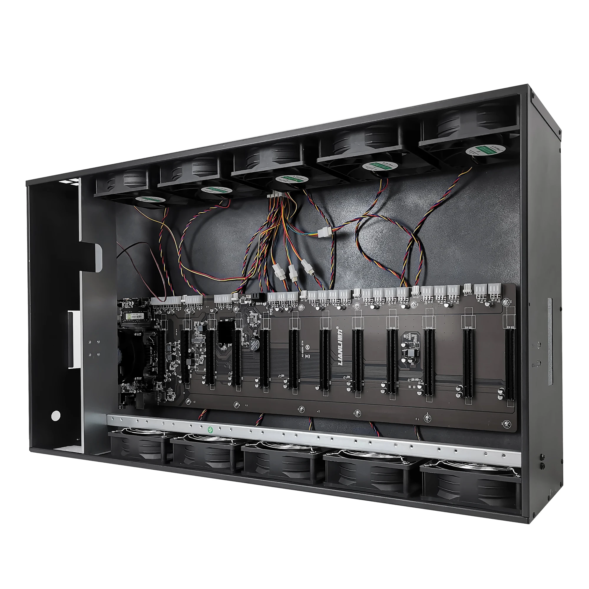 

Чехол для сервера 12 gpu чехол для компьютера с материнской платой B250 LIANLI с высоким источником питания чехол для сервера
