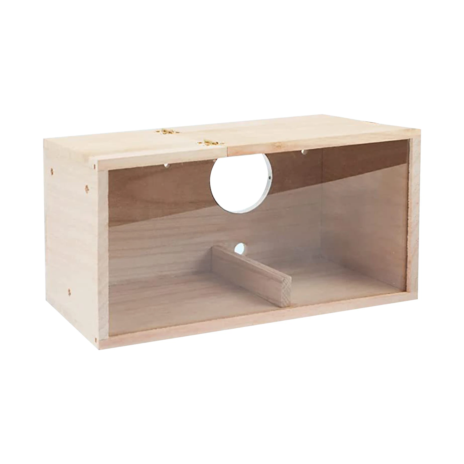 

Acrylic Bird House Parrot 25x13x13cm Sparrow Parakeet Nesting Box Cockatiel Lovebirds Cage Transparent Wooden Finch Breeding