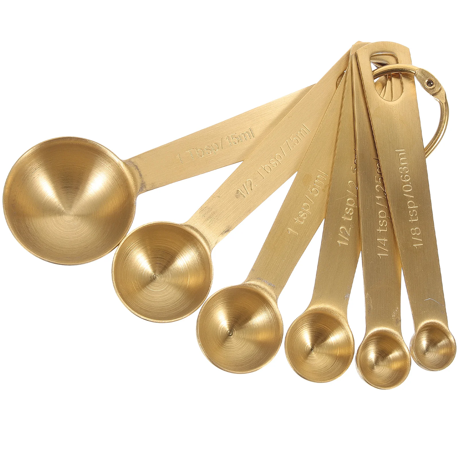 

6 Pcs Small Measuring Spoons Table Tools Long Handled Tablespoon Scoop Stainless Steel Metal