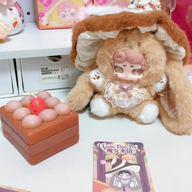 Фото Luckydeernai V3 Witch'S Letter Series слепая коробка милый Lucky Deer Nai гриб плюшевая загадочная коробка рождественские подарки коллекция игрушек №4