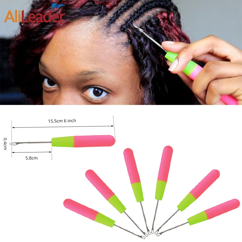 

1/3/5Pcs Crochet Hook Needle Plastic Handle Hair Weaving Crochet Needle For Hair Knitting Crochet Needles For Dreadlocks Braids