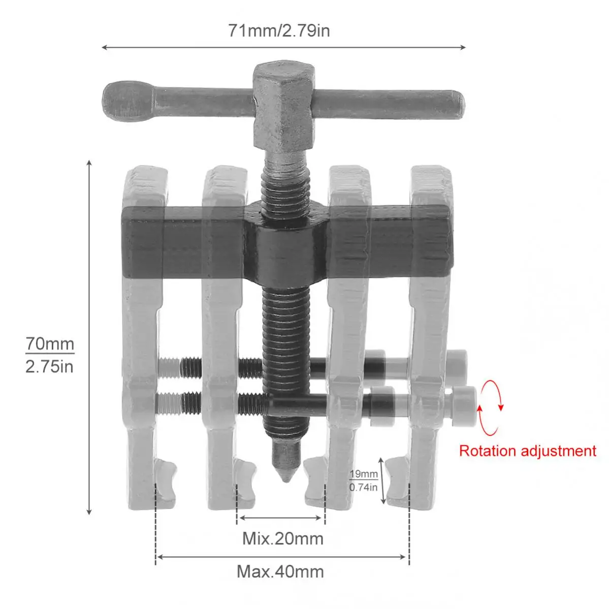 

2-дюймовый 2-кулачковый съемник, отдельное подъемное устройство, съемник подшипников, экстрактор, внутренний внешний вытягивающий инструмент для удаления автомобиля, механика
