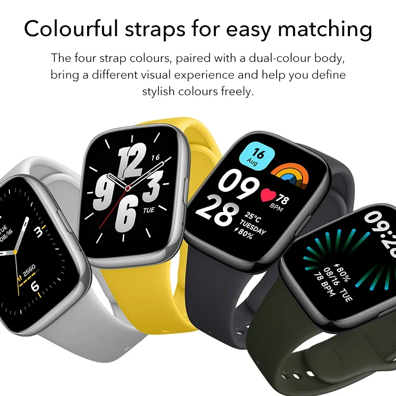 Фото Глобальная версия Xiaomi Redmi Watch 3 Active Bluetooth 5,3 спортивные браслеты 1,83 дюйма ЖК-дисплей монитор уровня кислорода в крови 5ATM водонепроницаемый №2