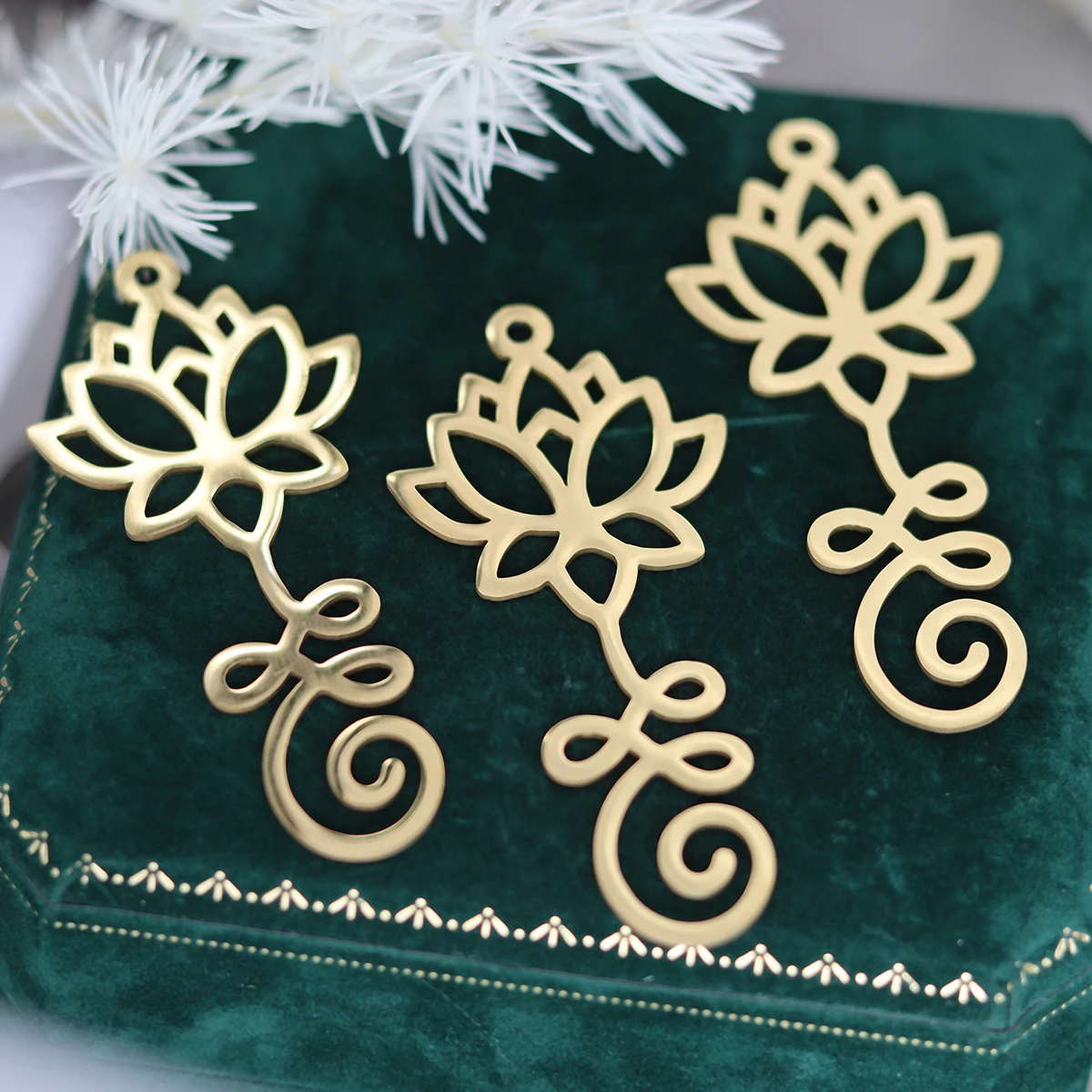 3 шт. винтажные серьги-подвески ландыш